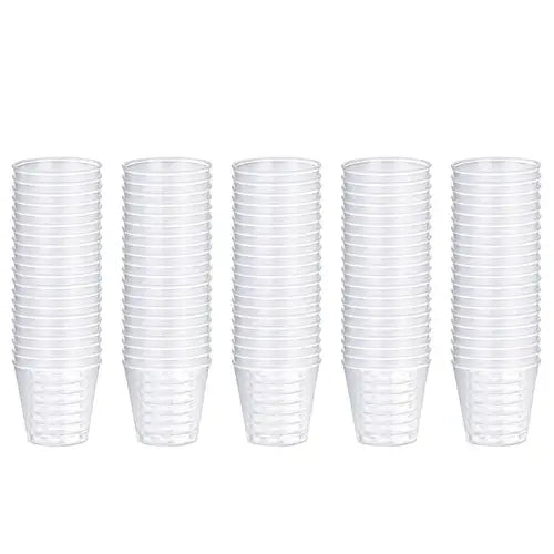 100 Pcs Reusable Plastic Shot Glasses 30ml Shot Cups For Party Clear