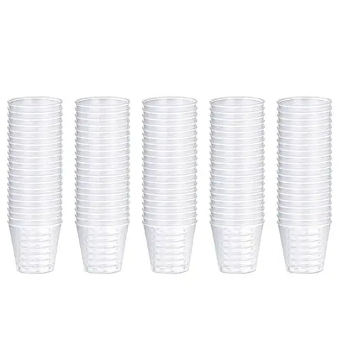 100 Pcs Reusable Plastic Shot Glasses 30ml Shot Cups For Party Clear