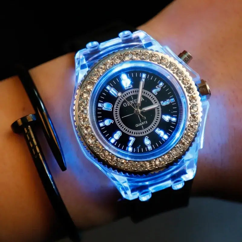 LED Light-Up Watch with Silicone Strap