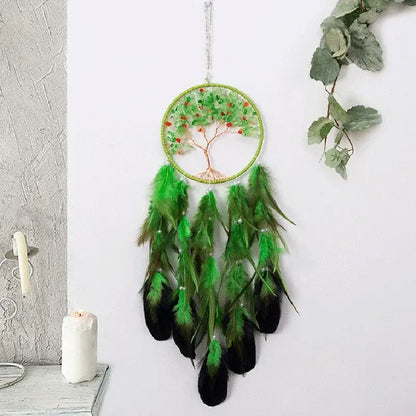 emerald green dream catcher wall hanging