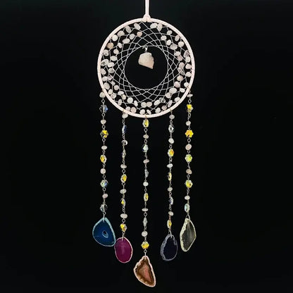 natural agate chakra dream catcher