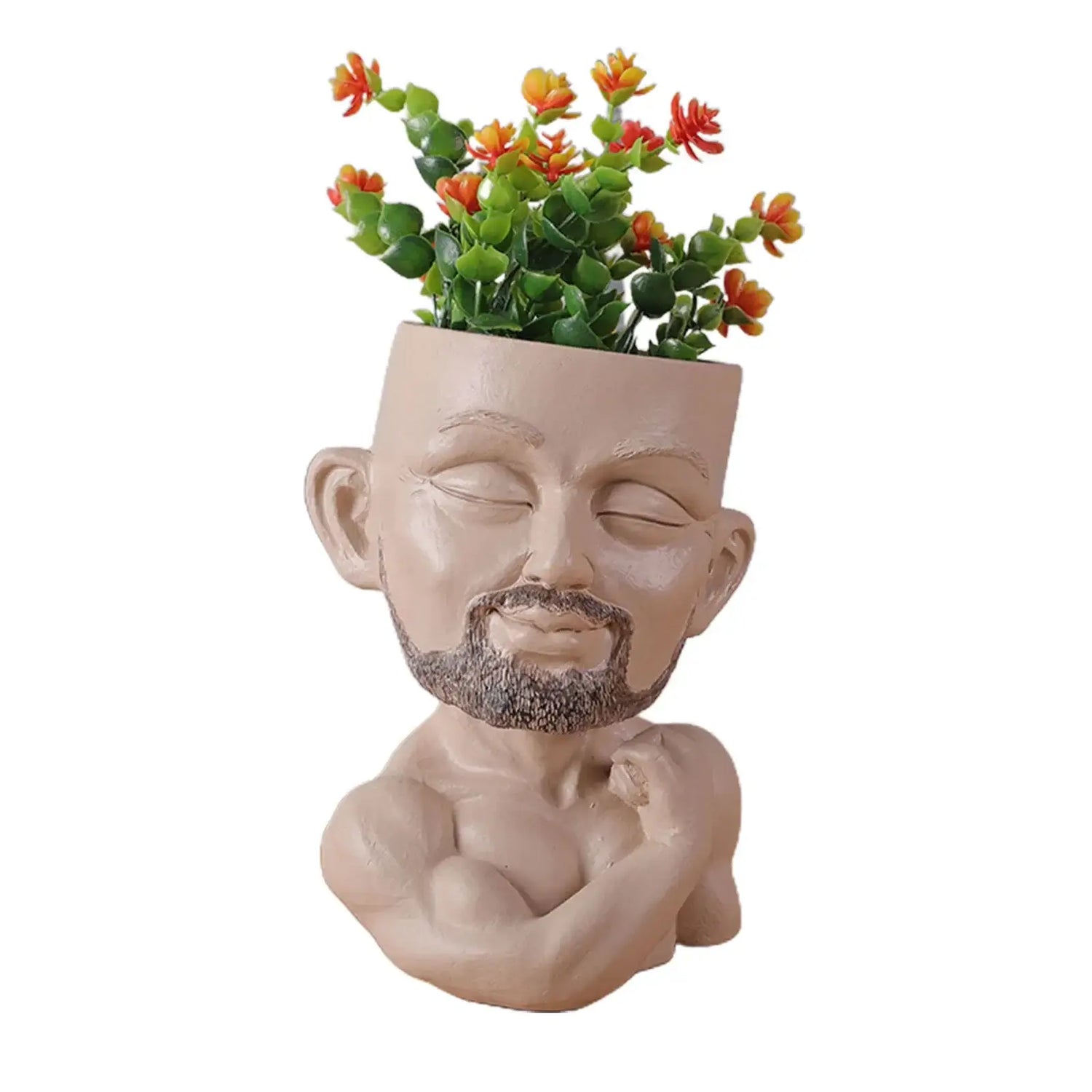 face flower pot succulent planter