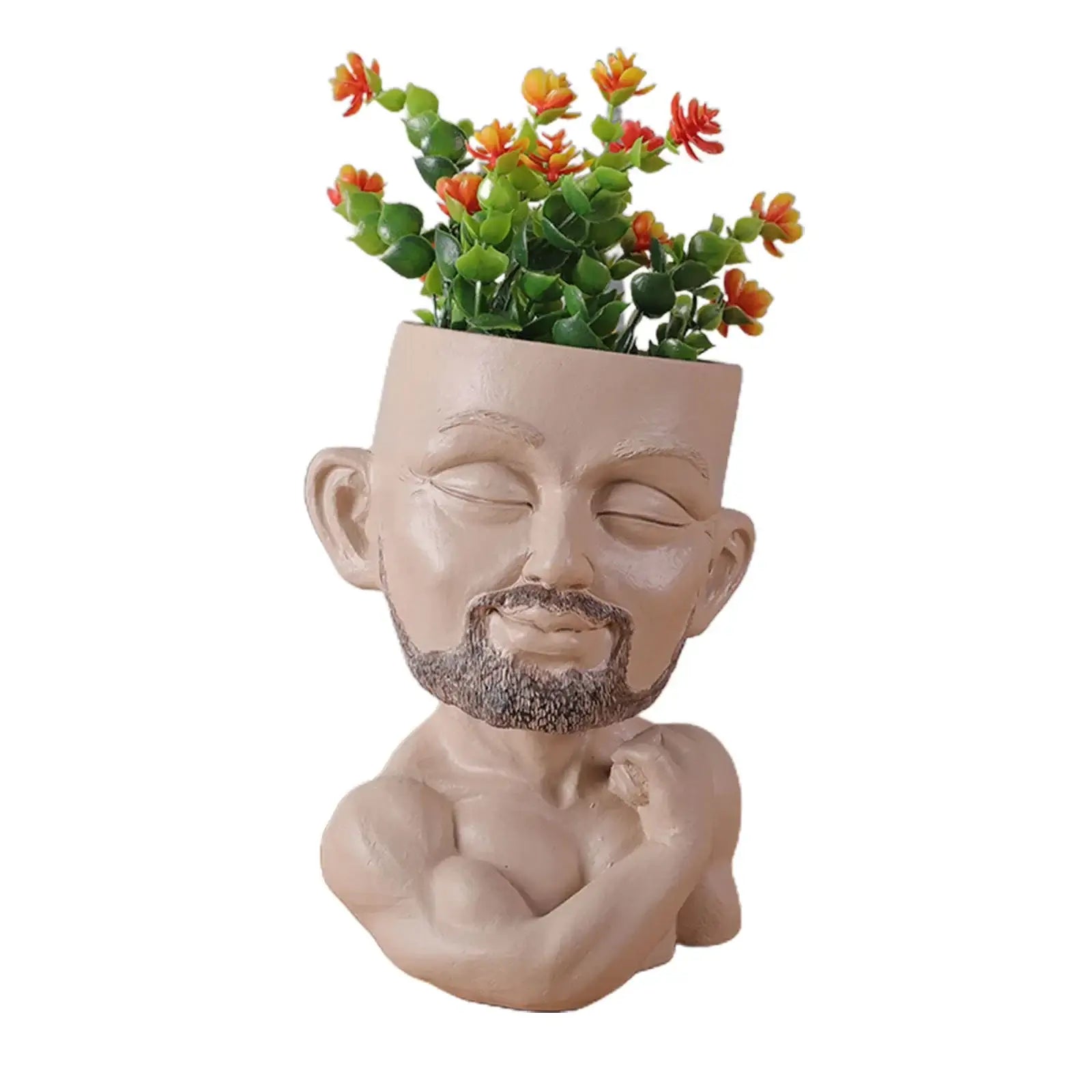 face flower pot succulent planter