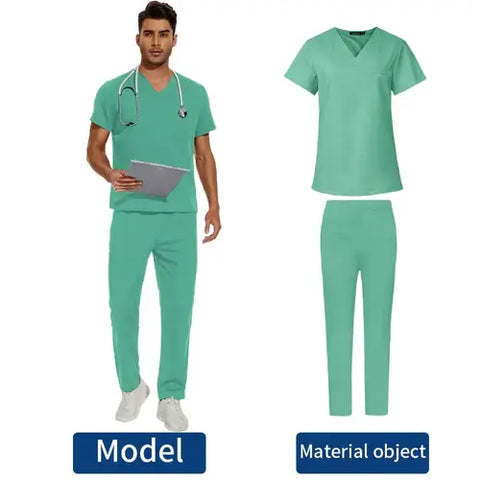 Men's Scrubs Medical Uniform Lab Set Male Wholesale Clinic Hospital.