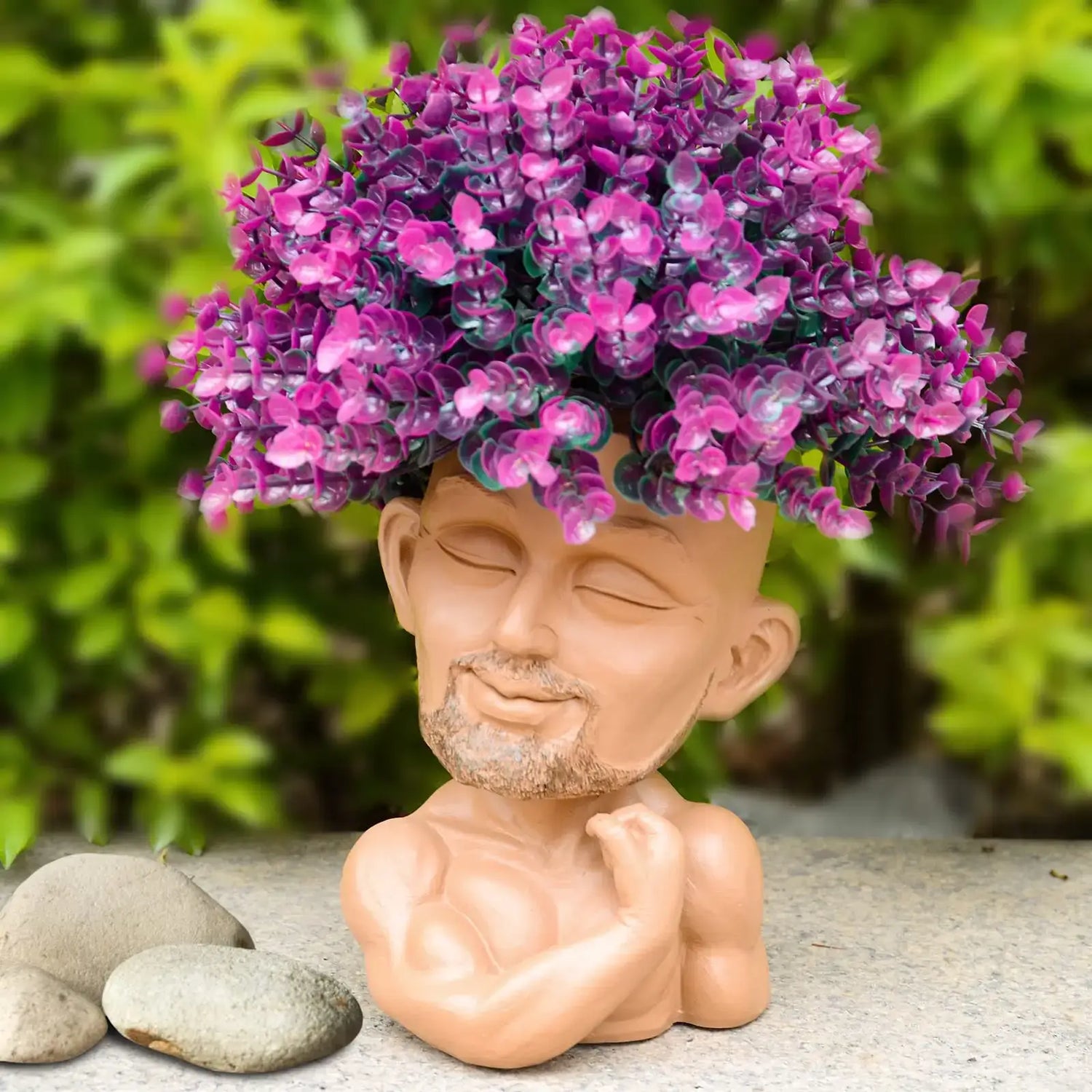 face flower pot succulent planter