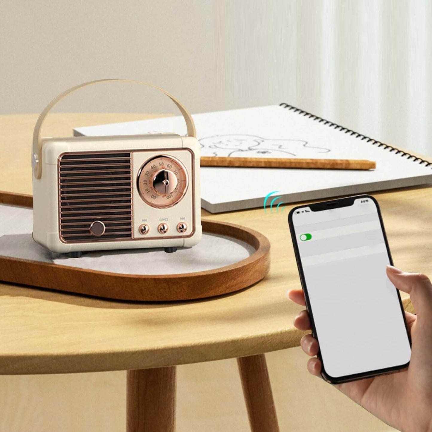 Bluetooth Compact Retro Speakers with Radio.