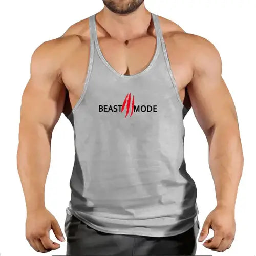 Brand Vest Muscle Fashion Gym Mens Back Tank Top Sleeveless Stringer.