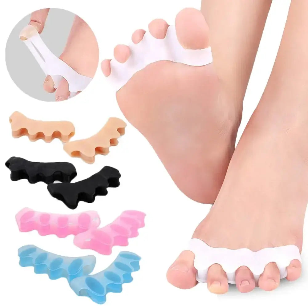 Gel Toe Spreaders Separator Silicone Bunion Correctors for Bent Claw Curved Toes Toe Straighteners for Women &amp;Men Foot Care Tool