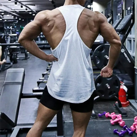 Gym Workout Sleeveless Shirt Men Bodybuilding Running Clothing.