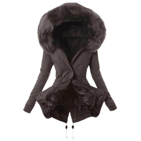 Fashion Women Fashion Parkas Winter Jackets Coats Faux Fur Hooded.