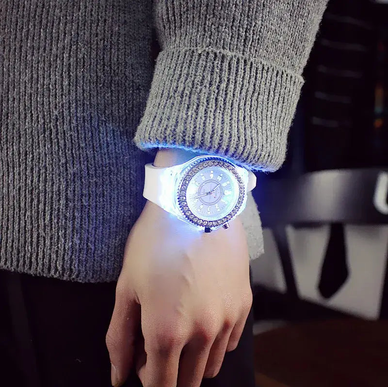 LED Light-Up Watch with Silicone Strap