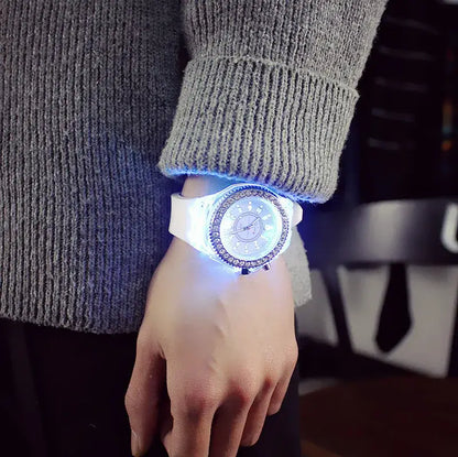 LED Light-Up Watch with Silicone Strap