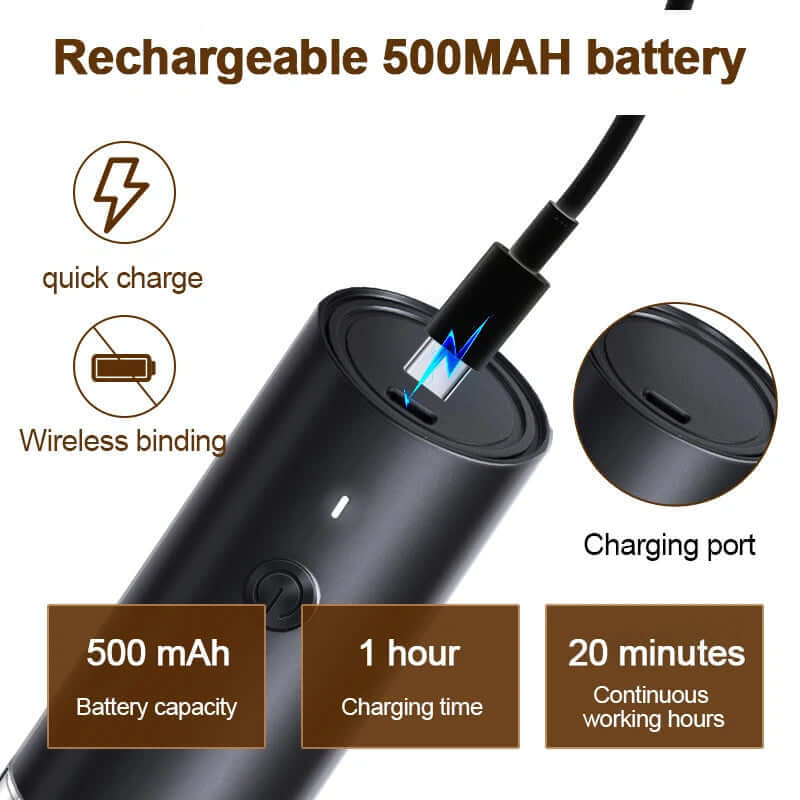 Electric Automatic Salt and Pepper Grinder USB Rechargeable Adjustable