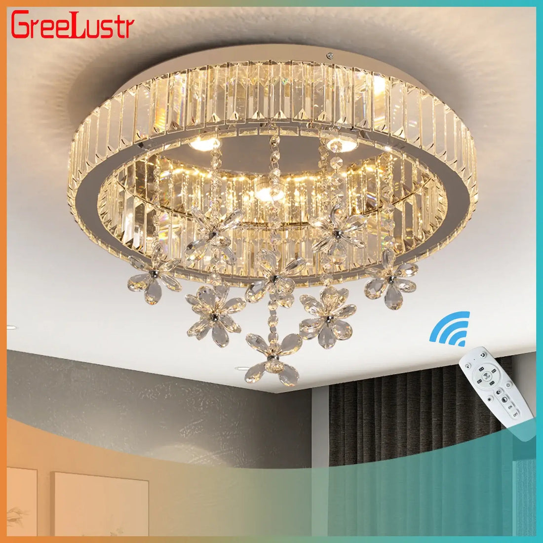 GreeLustr X50 Crystal Ceiling Light, 25 or 50 cm