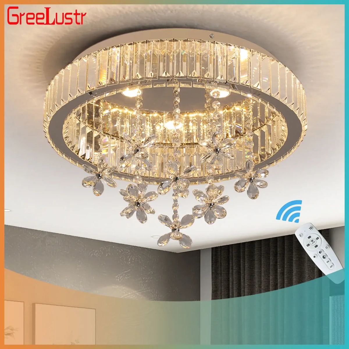GreeLustr X50 Crystal Ceiling Light, 25 or 50 cm