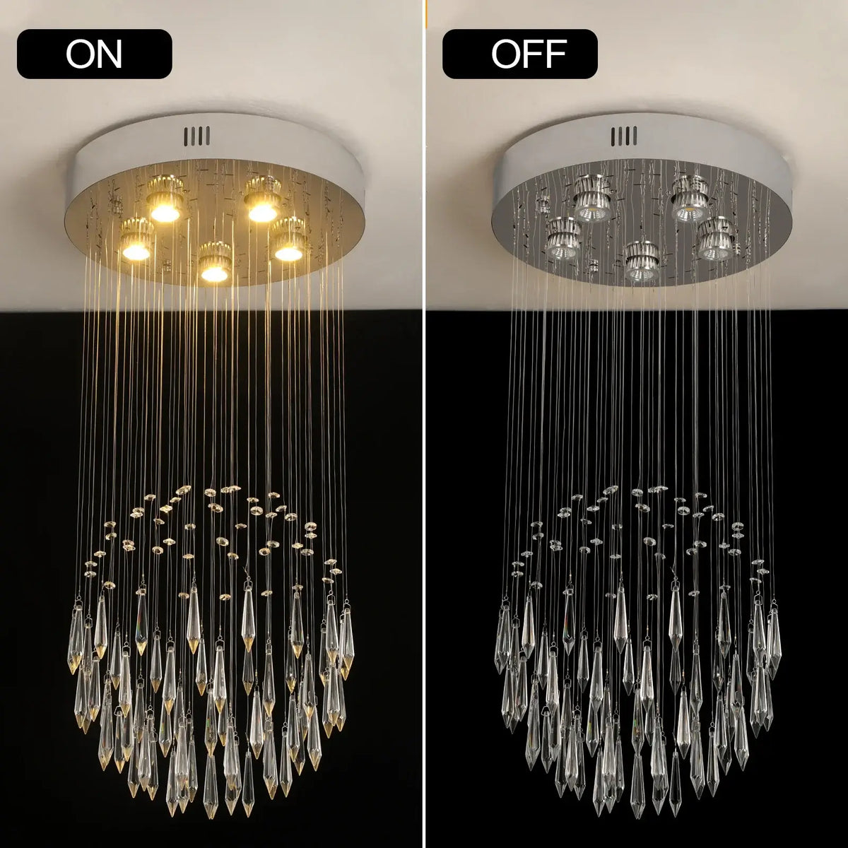 VETRULUS Modern Crystal Chandelier, Selectable Designs