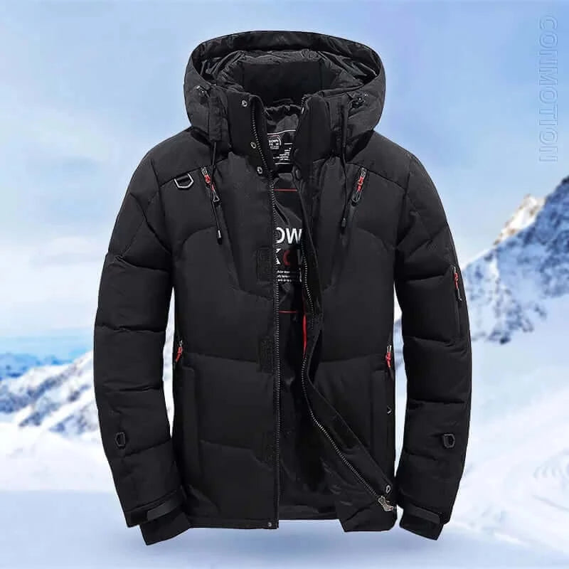 Down Jacket Men White Duck Winter Coat Windproof Warm Parkas Travel.