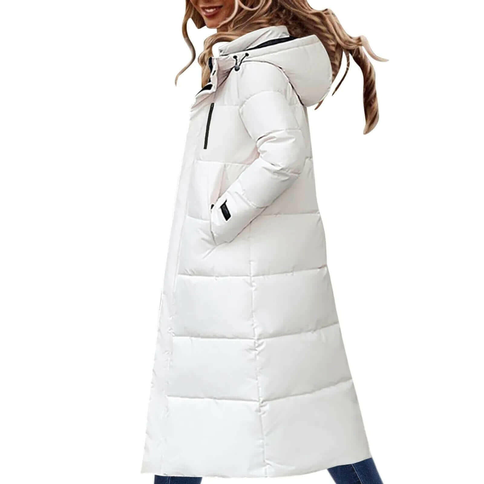 2022 Winter Women Jacket Coats Long Parkas Female Down Cotton Hooded.