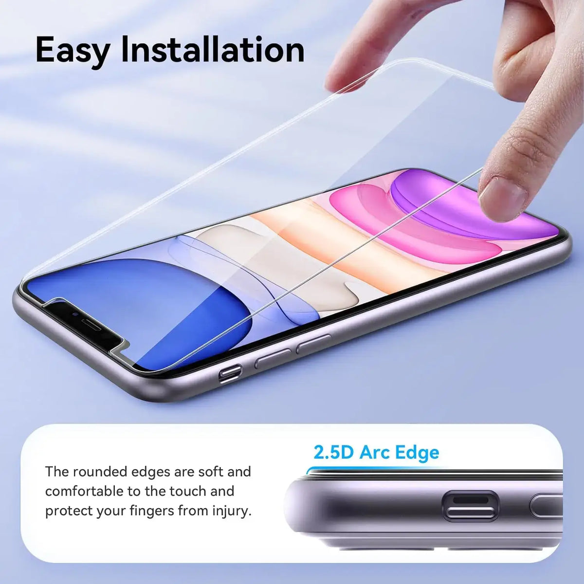 Leeshionz Tempered Glass Screen Protector for iPhone XR