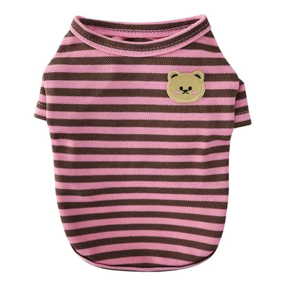 Pet Dog Vest Summer T-Shirt 2025 - Striped Dog Clothes