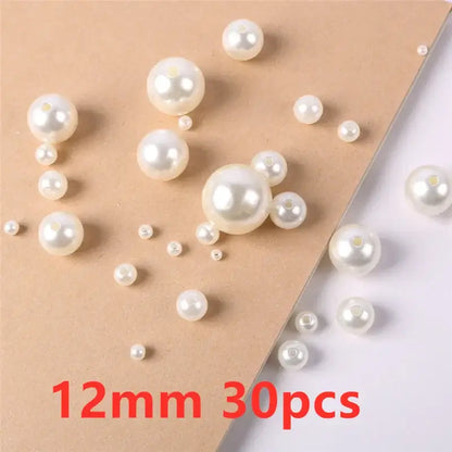 500pcs 3 4 6 8 10 mm Imitation Pearl Beads With Hole Beading Accessories Acrylic Necklace Bracelet Spacer Beads Jewelry Making