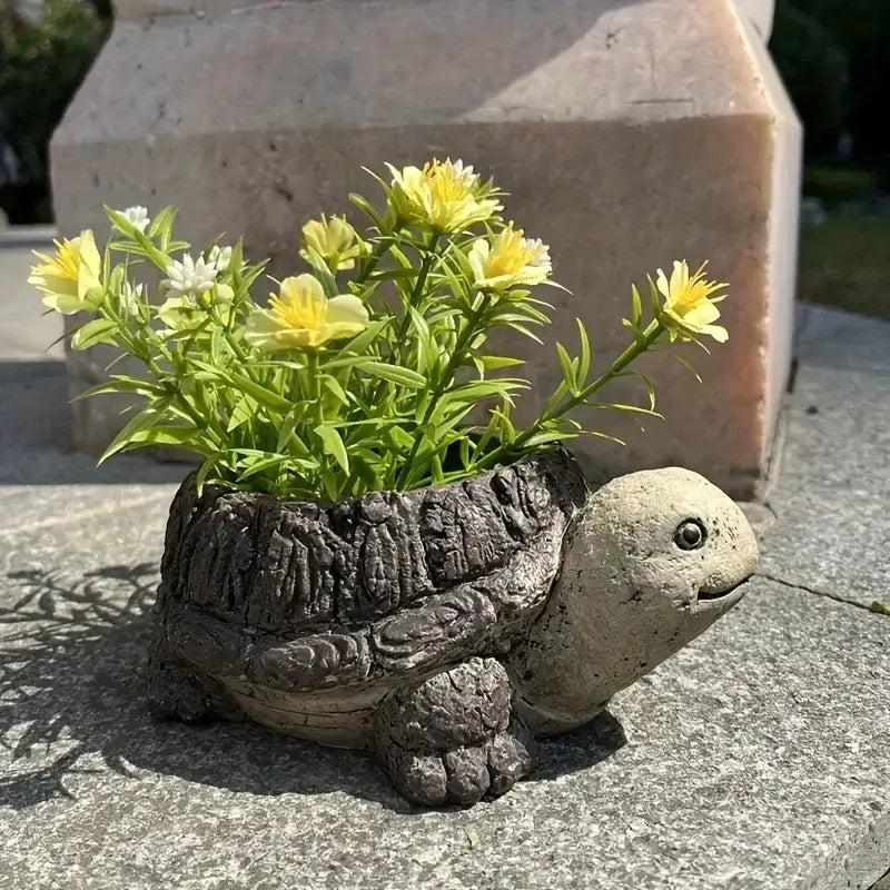 turtle succulent flower pot