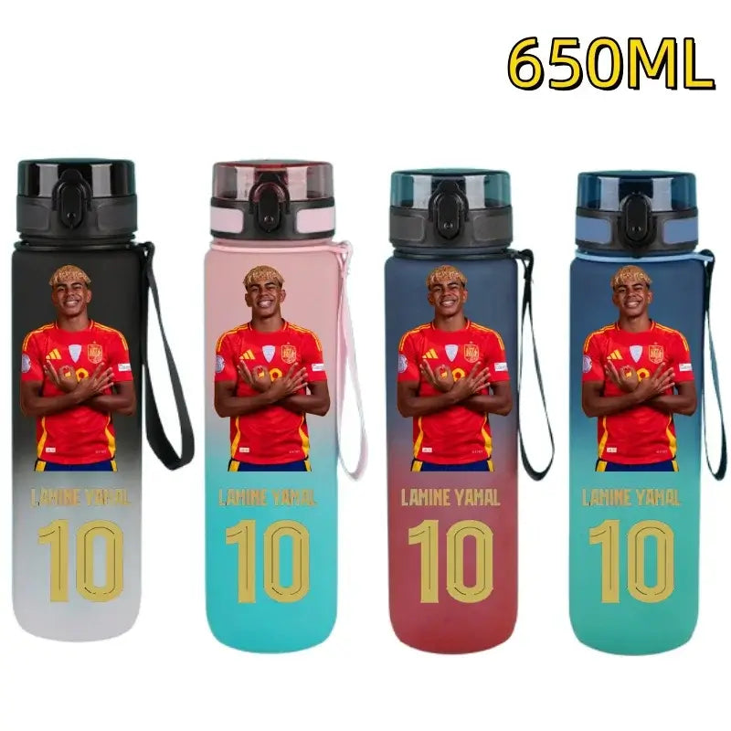 650 ml Football-Themed Flip-Top Water Bottle