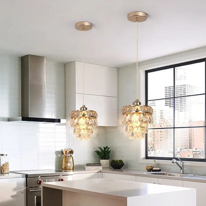 Vinilky Gold Crystal Pendant Light, SG03 or SG04