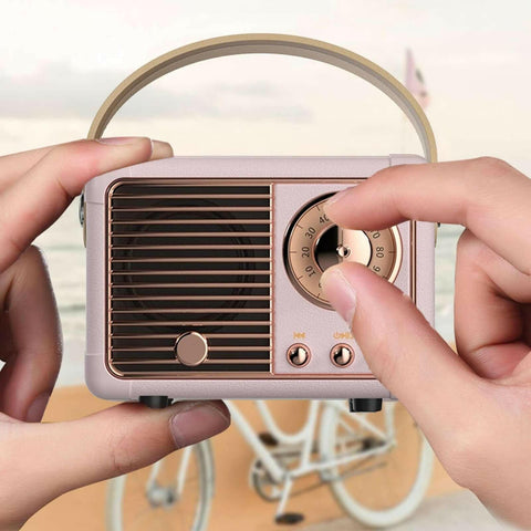 Bluetooth Compact Retro Speakers with Radio.