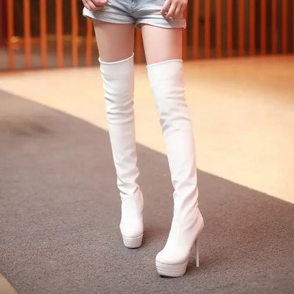 Women Boots 2023 New PU Sexy Over The Knee Long Boots Sexy