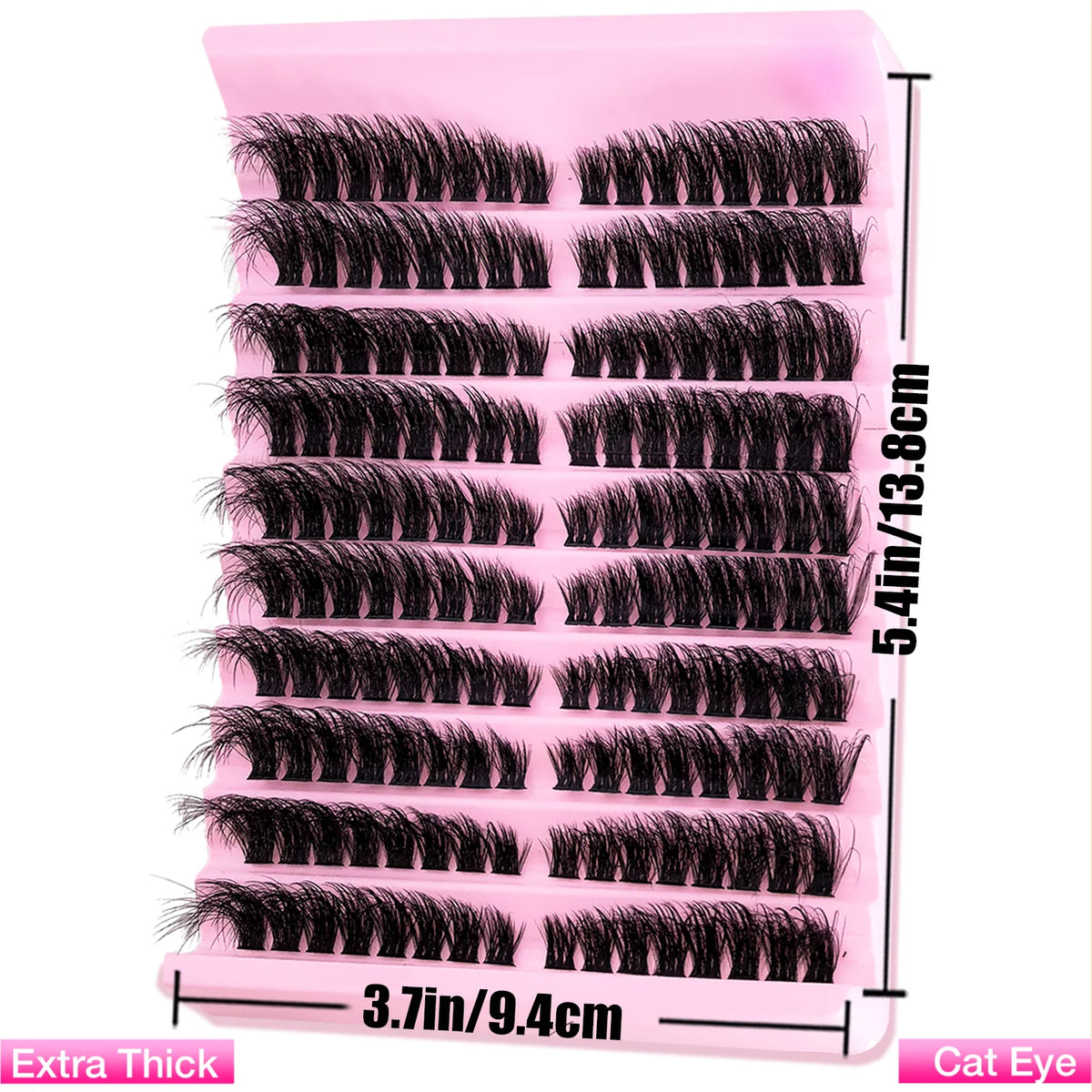 Eimny Individual Cluster Lashes – 160pcs | 8–16mm Mixed Tray | 80D–100D Volume | DIY Eyelash Extensions | Natural Look
