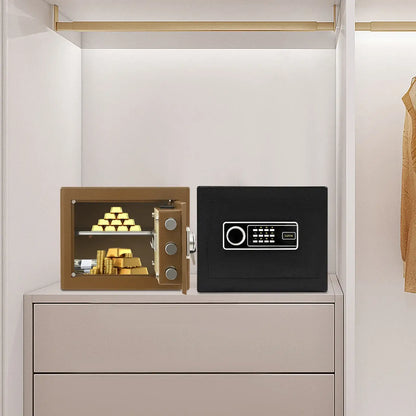 Digital Safe Box 15In Home Safe with Electronic Keypad 4 Bolts Security Safe for Bedroom Office Wall Mount Cash Jewelry Storage