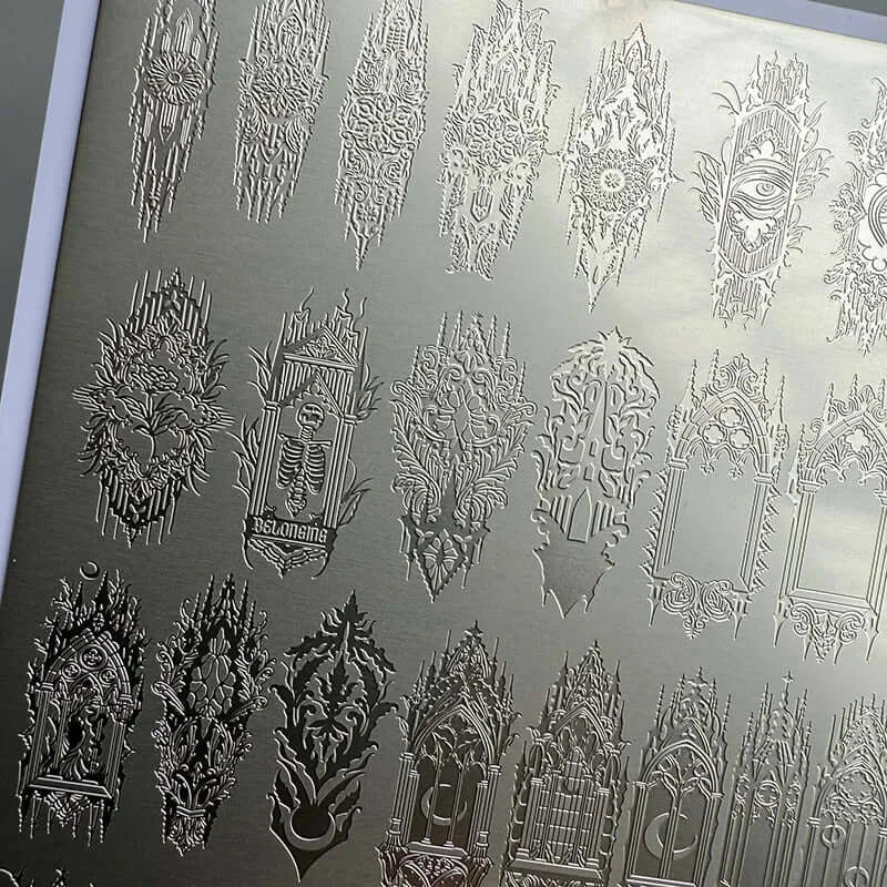 XMQ NAIL ART STAMPING PLATES CAVED WINDOW IMAGE PLATES