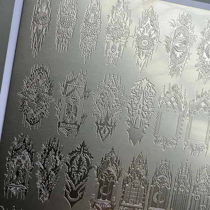XMQ NAIL ART STAMPING PLATES CAVED WINDOW IMAGE PLATES