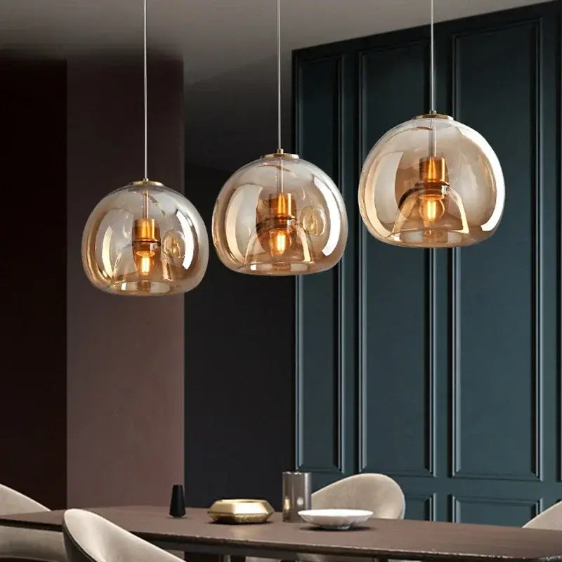 Modern Glass Globe Pendant &amp; Ceiling Light