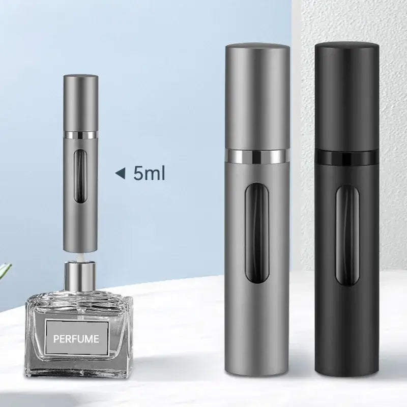 5ml Refillable Perfume Bottle with Spray Scent Pump Portable Travel Empty Cosmetic Containers Mini Spray Atomizer Bottle