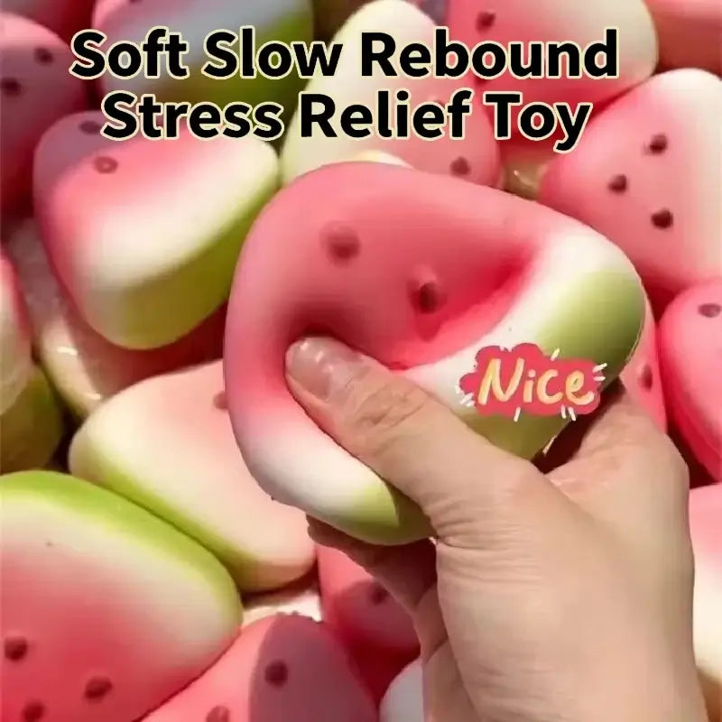 Sell Well Squishy Watermelon Fidget Toy Anti-Stress Slow Rising Fruit Pinch Squeeze Stress Reliever Funny Pressure Reducer Prop