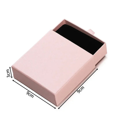 Creative Drawer Jewelry Packaging Box Necklace Ring Earing Bracelet Storage Organizer Display Stand Solid Color Paper Gift 2030