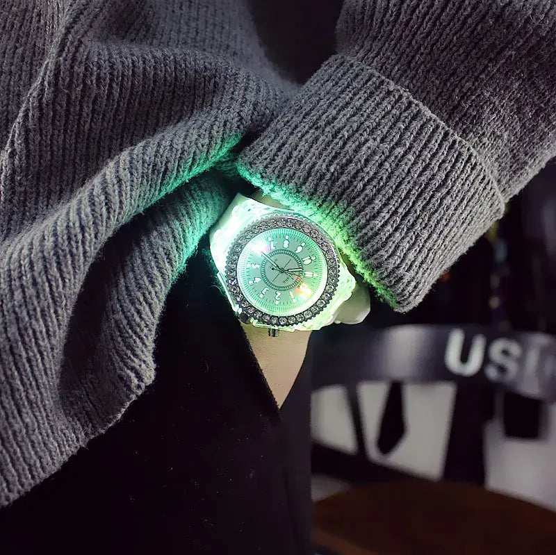 LED Light-Up Watch with Silicone Strap