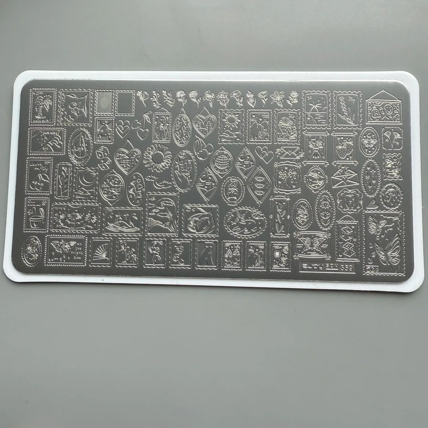 XMQ Nail Art Stamping Plates - Floral &amp; Line Designs