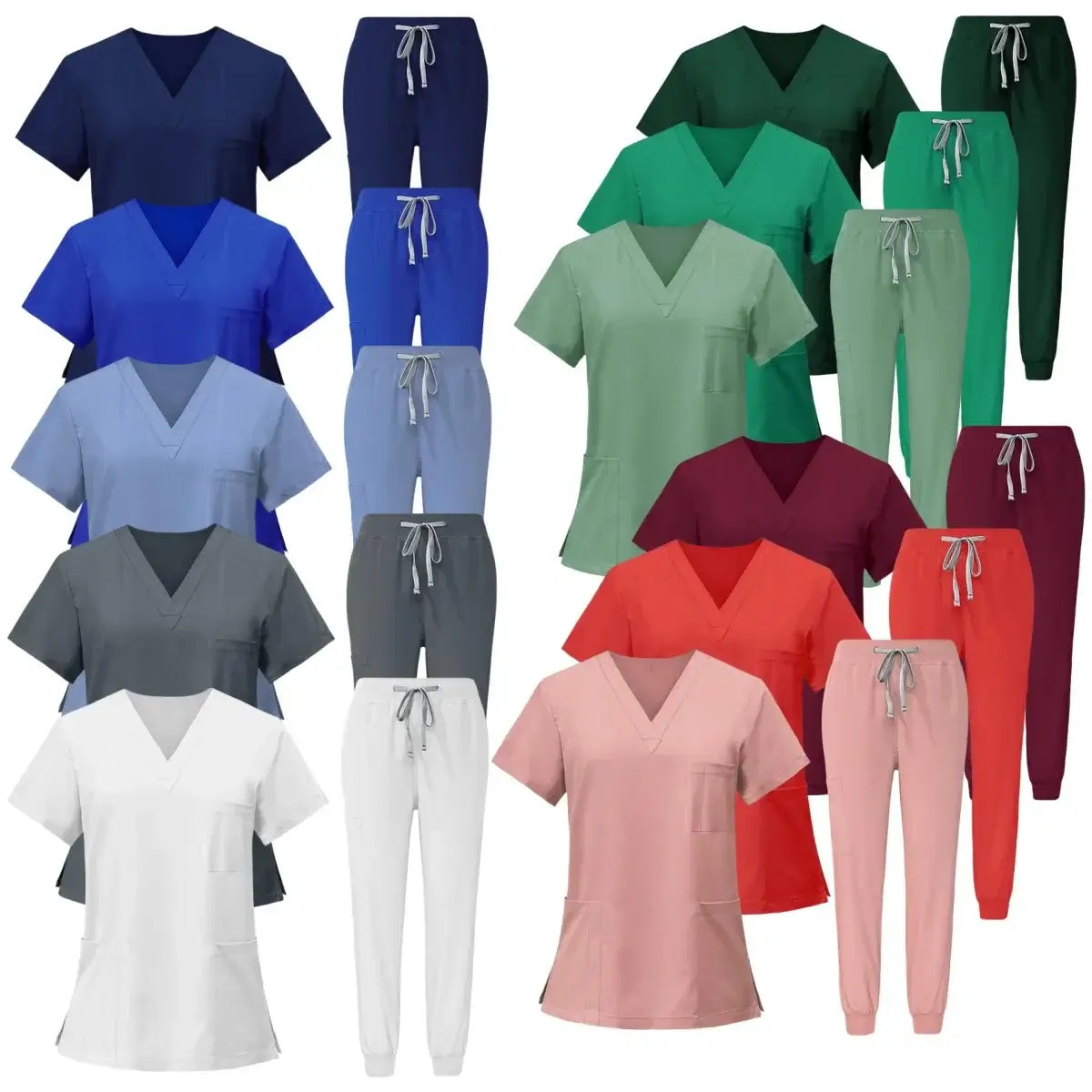 Multicolor Beautician Lab Workwear Solid Color Beauty Salon Nursing