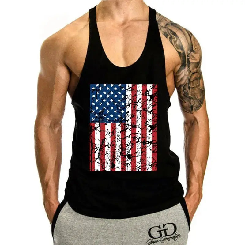 Summer Y Back Gym Stringer Tank Top Men Cotton Clothing Bodybuilding Sleeveless Shirt Fitness Vest Muscle Singlets Workout Tank