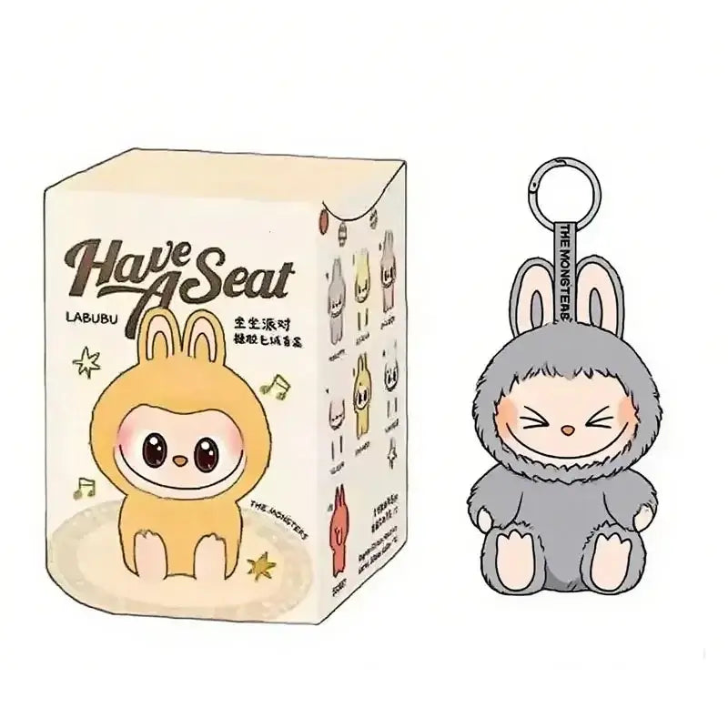 Cute 2abb Sit Party Series Surprise Blind Box Plush Vinyl Doll Replica Toy Keychain Collection Decoration Birthday Gift