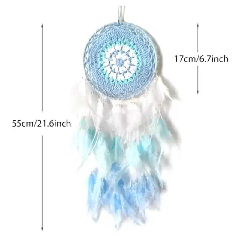 blue dream catcher wall hanging