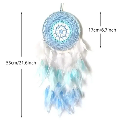 blue dream catcher wall hanging