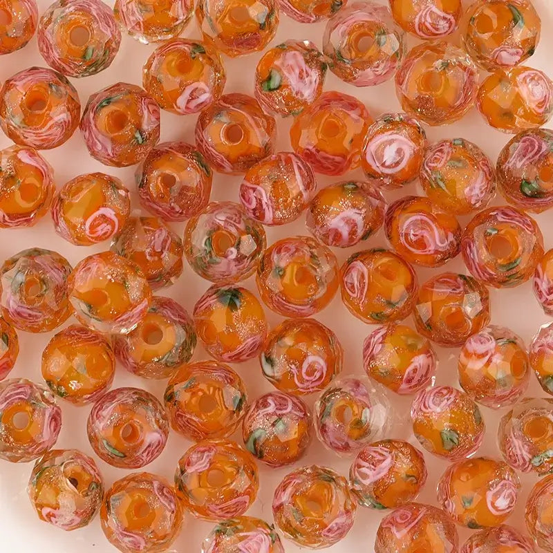 10pcsNew European Colorful Lampwork Glass Beads Murano Plastic Aolly Charm For Girl DIY Bracelets Bangles Women Jewelry Dropship