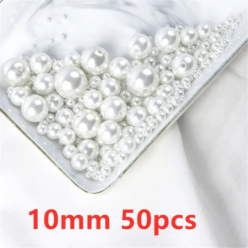 500pcs 3 4 6 8 10 mm Imitation Pearl Beads With Hole Beading Accessories Acrylic Necklace Bracelet Spacer Beads Jewelry Making