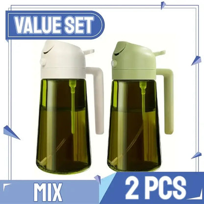 Olive Oil Spray Bottle for Oil Bottle Pouring for Cooking Oil Spices Camping Dispenser with Automatic Lid Spice Shaker
