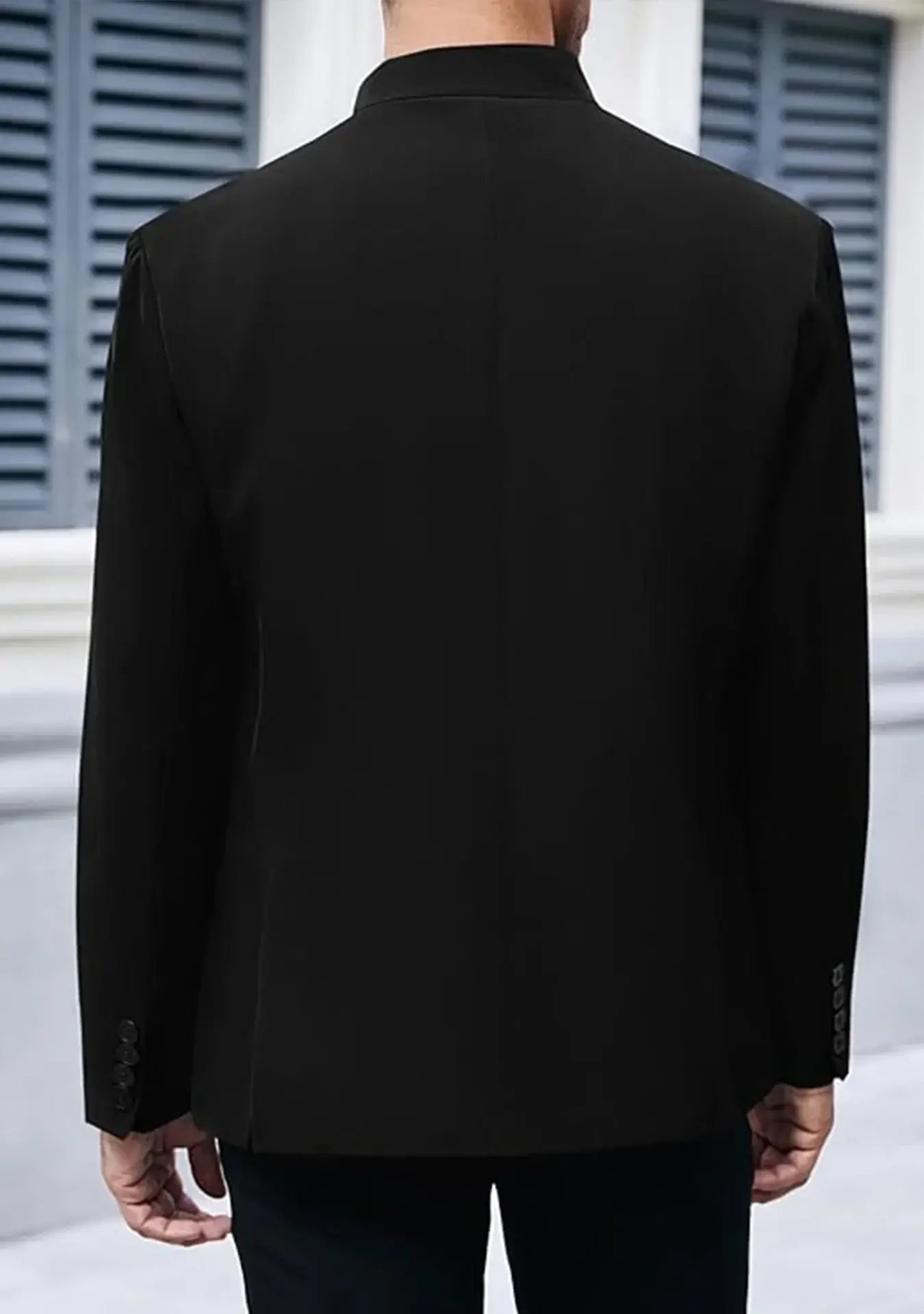 Mens Casual Suit Blazer Jackets Stand Collar Lightweight Business Dress Sport Coats