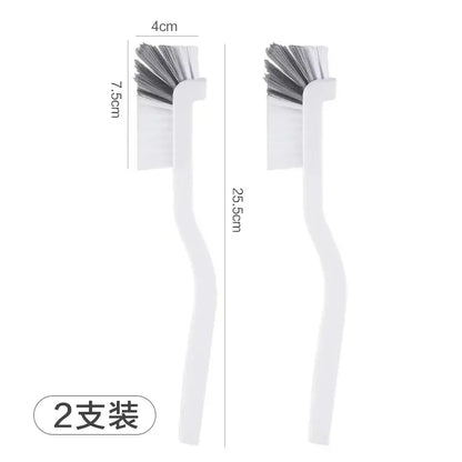 Cleaning Cup Brush Japanese Style Sink Brush  with Long Handle Elbow Design Tail Hole Wall Hanging Crevice Cleaning Accessories